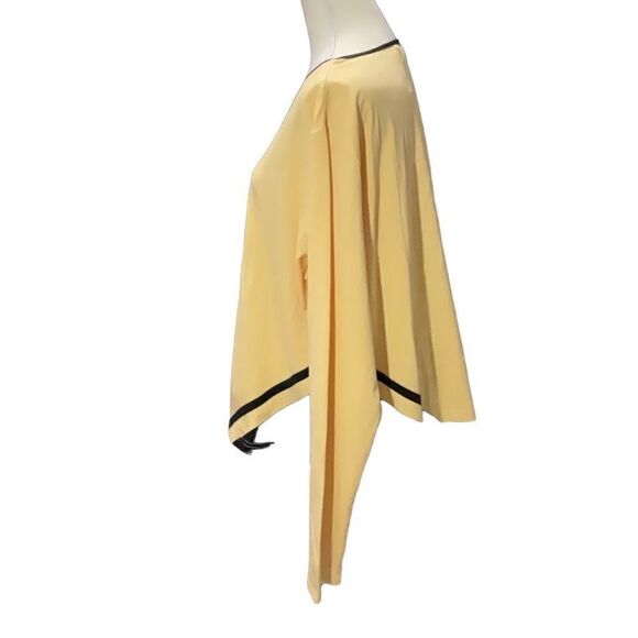 Tamela Mann Long Sleeve Soft Yellow Contrast Athleisure Stretch Top 22/24 NWT - Picture 3 of 7